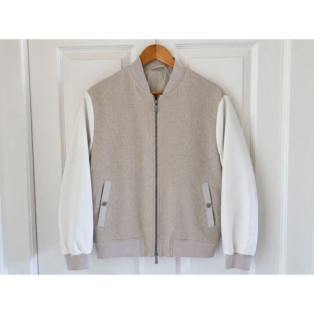 Eleventy Platinum Loro Piana Ermenegildo Zegna Bomber Jacket Men’s Size 52 Italy